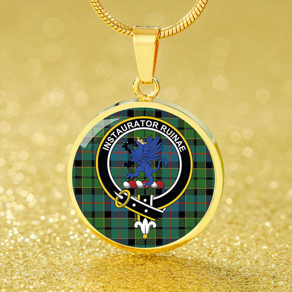 Forsyth Ancient Tartan Crest Circle Necklace