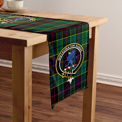 Forsyth Modern Tartan Crest Table Runner