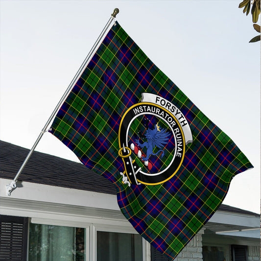 Forsyth Modern Tartan Classic Crest House Flag