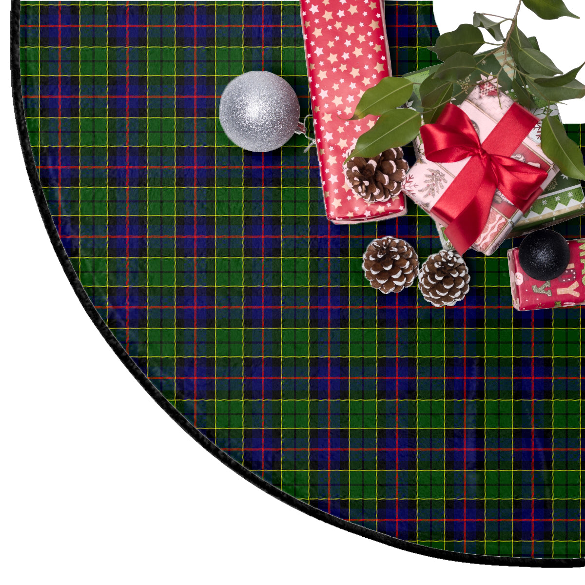 Forsyth Modern Tartan Plaid Christmas Tree Skirt