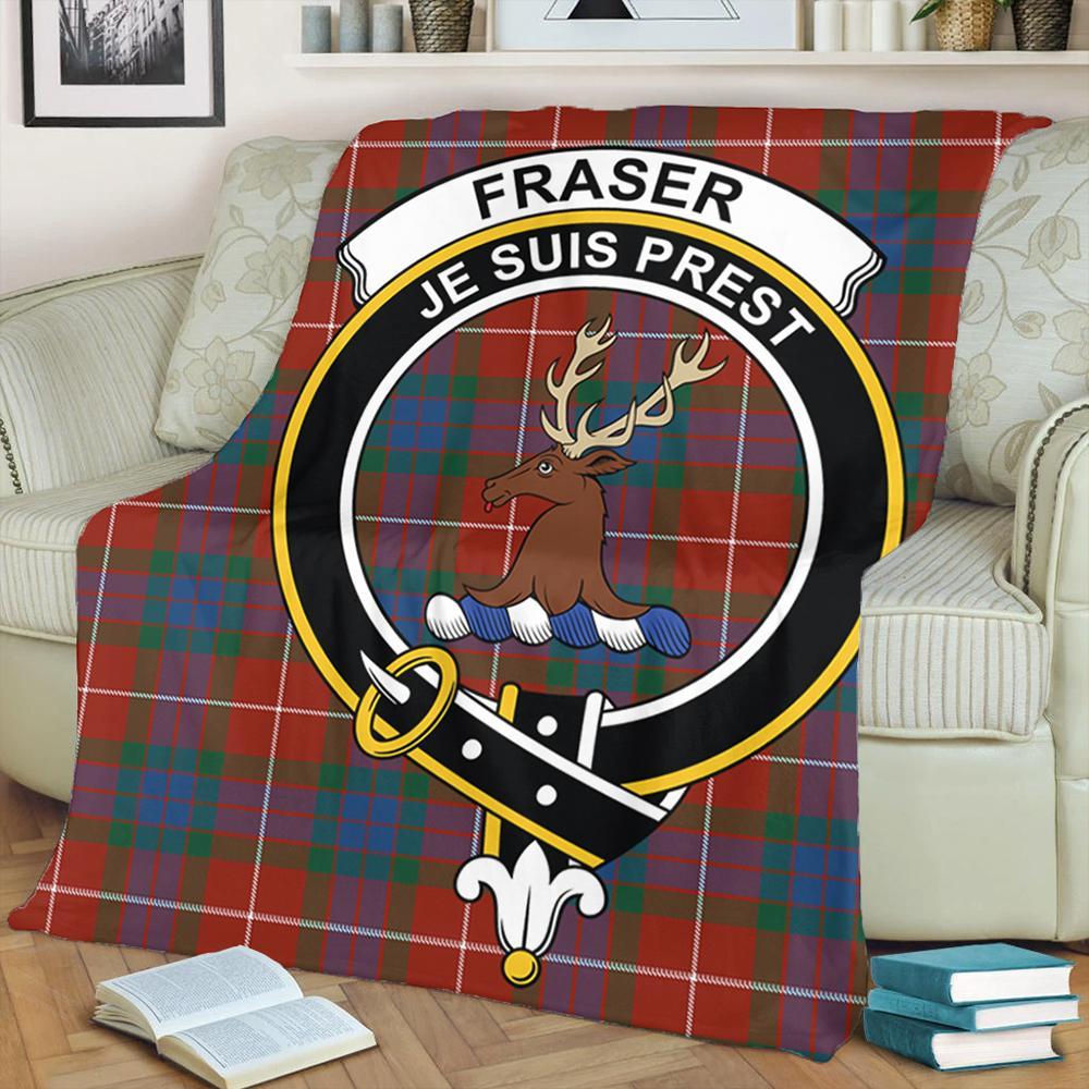 Fraser Ancient Tartan Crest Premium Blanket