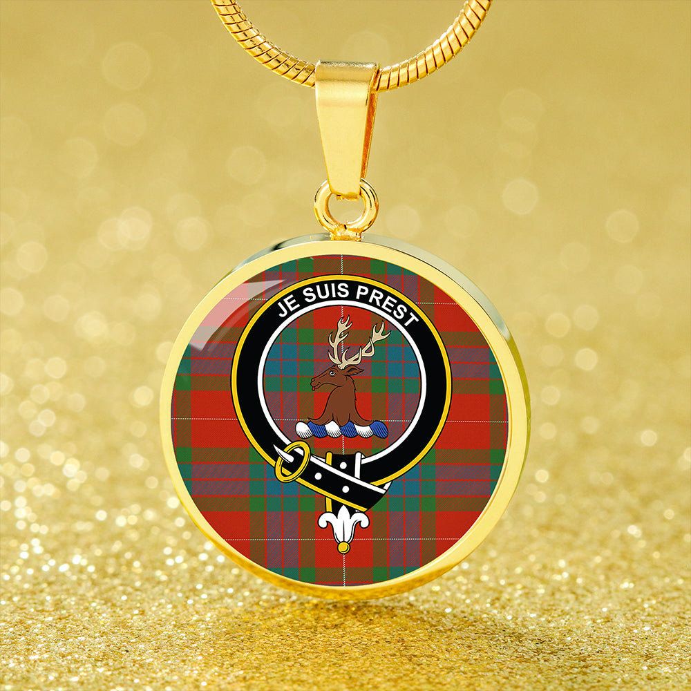 Fraser Ancient Tartan Crest Circle Necklace