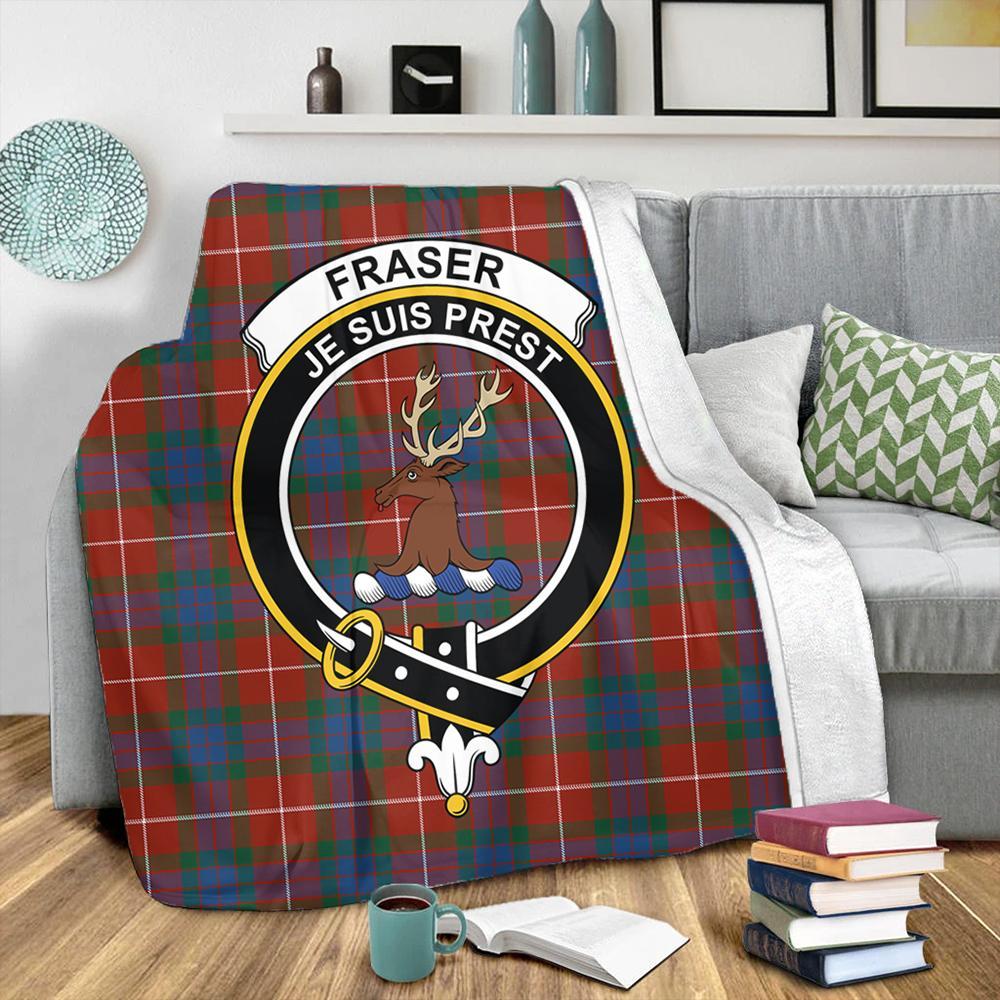 Fraser Ancient Tartan Crest Premium Blanket