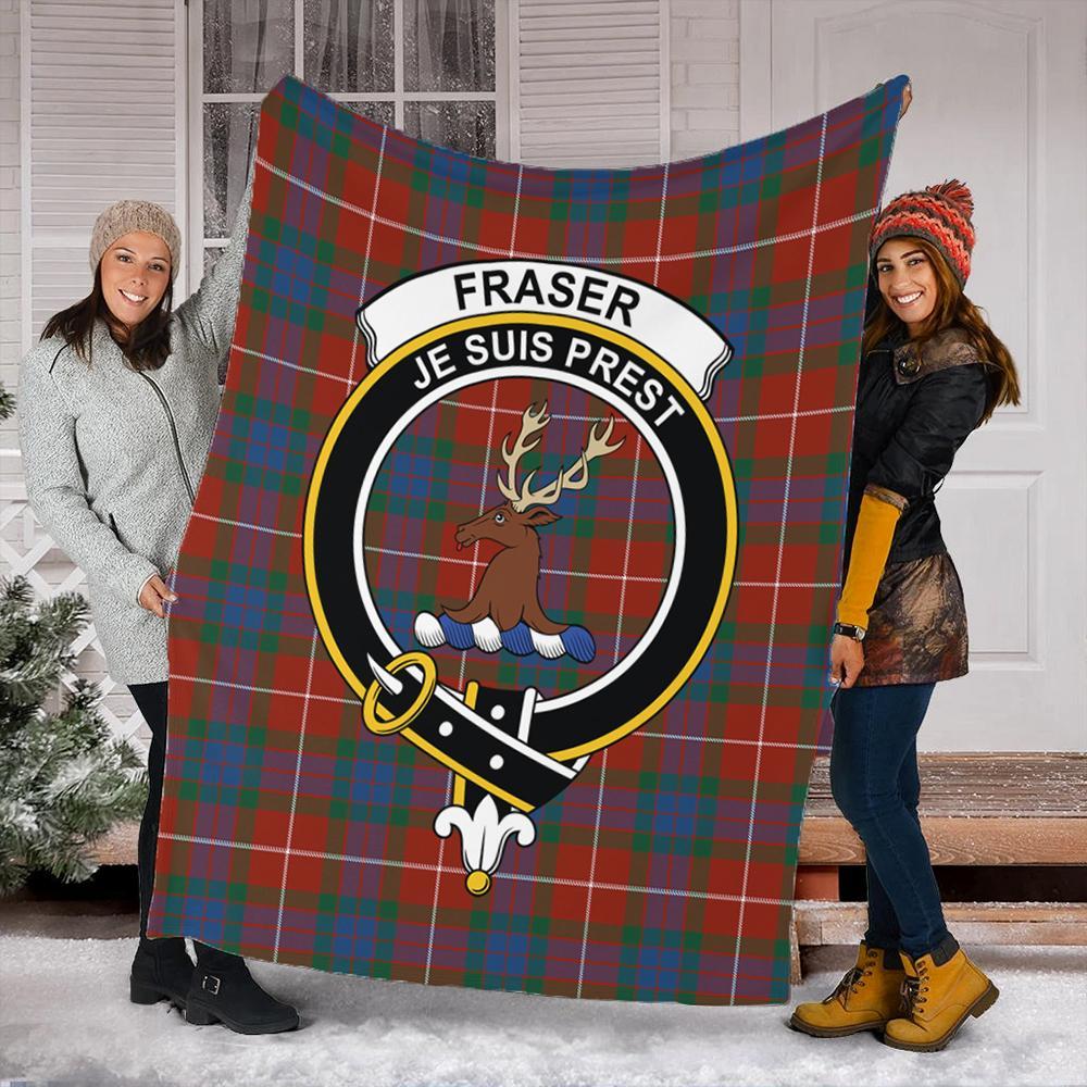 Fraser Ancient Tartan Crest Premium Blanket