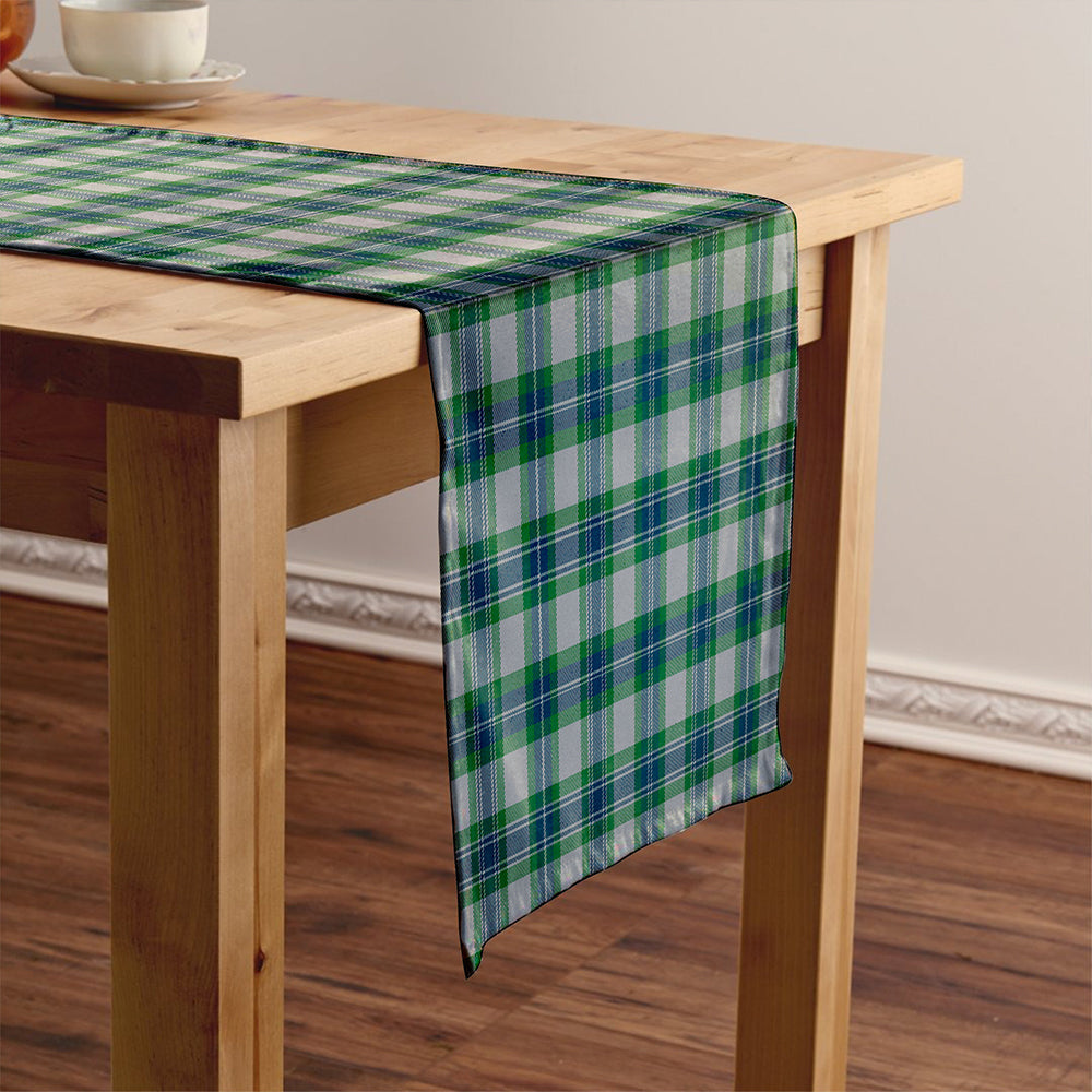 Fraser Arisaid Green Tartan Crest Table Runner