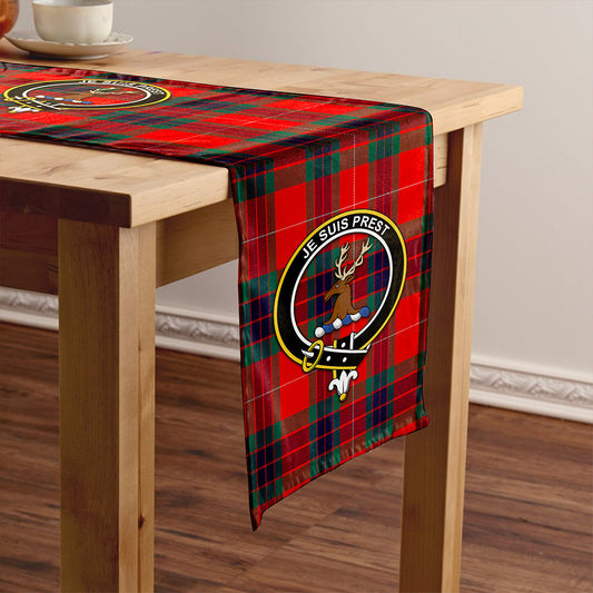 Fraser Modern Tartan Crest Table Runner