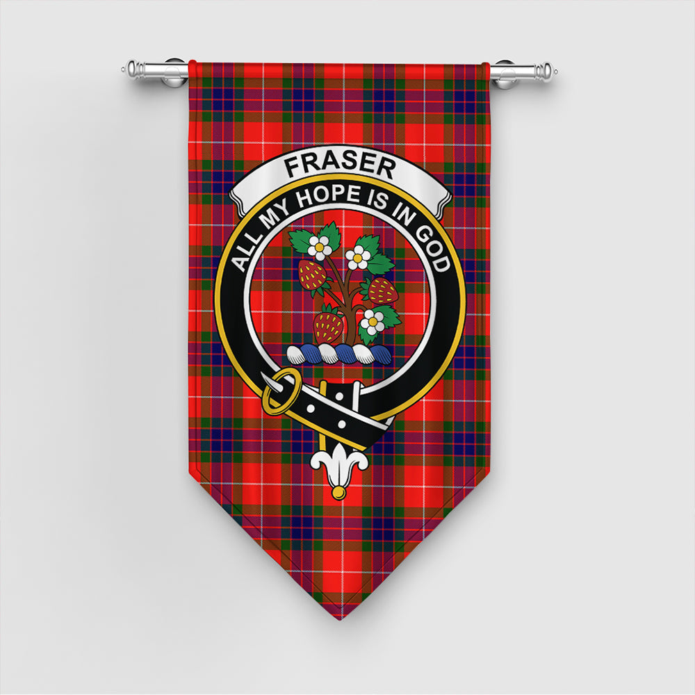 Fraser Modern Tartan Crest Gonfalon