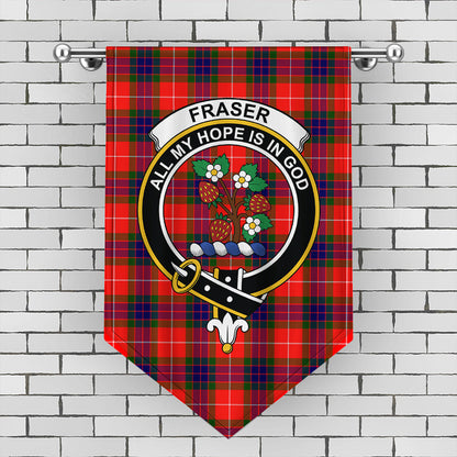 Fraser Modern Tartan Crest Gonfalon