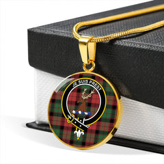 Fraser of Altyre Ancient Tartan Crest Circle Necklace
