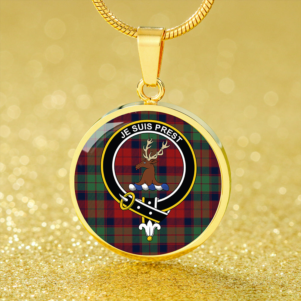 Fraser of Altyre Modern Tartan Crest Circle Necklace