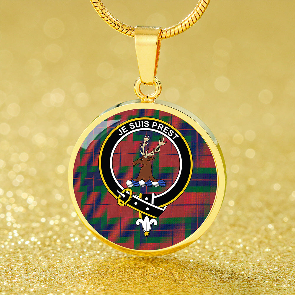 Fraser of Boblainy Hugh Modern Tartan Crest Circle Necklace