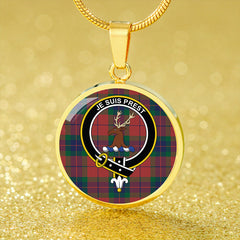 Fraser of Boblainy Hugh Modern Tartan Crest Circle Necklace