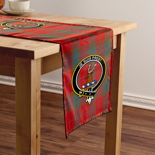 Fraser of Boblainy Hugh Weathered Tartan Crest Table Runner