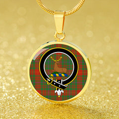 Fulton 1982 Ancient Tartan Crest Circle Necklace