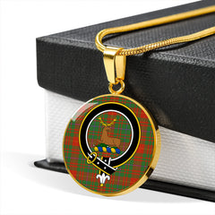 Fulton 1982 Ancient Tartan Crest Circle Necklace
