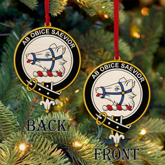 Galbraith Tartan Crest Wood Acrylic Ornament