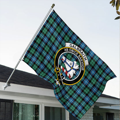 Galbraith Ancient Tartan Classic Crest House Flag