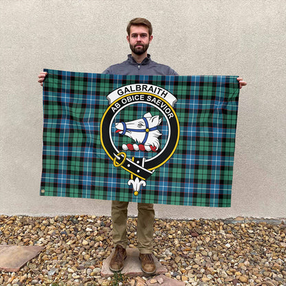 Galbraith Ancient Tartan Classic Crest House Flag