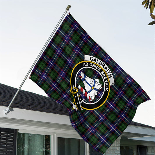 Galbraith Modern Tartan Classic Crest House Flag