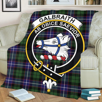 Galbraith Modern Tartan Crest Premium Blanket