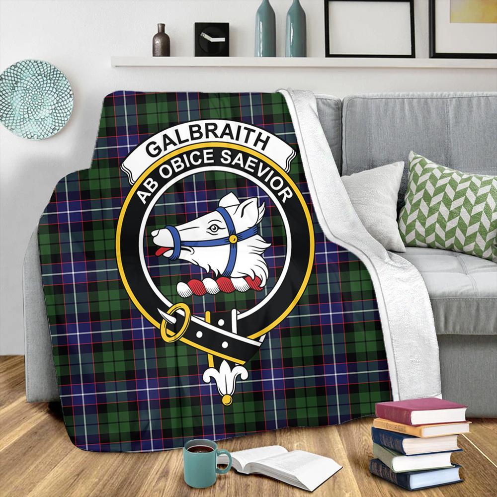 Galbraith Modern Tartan Crest Premium Blanket