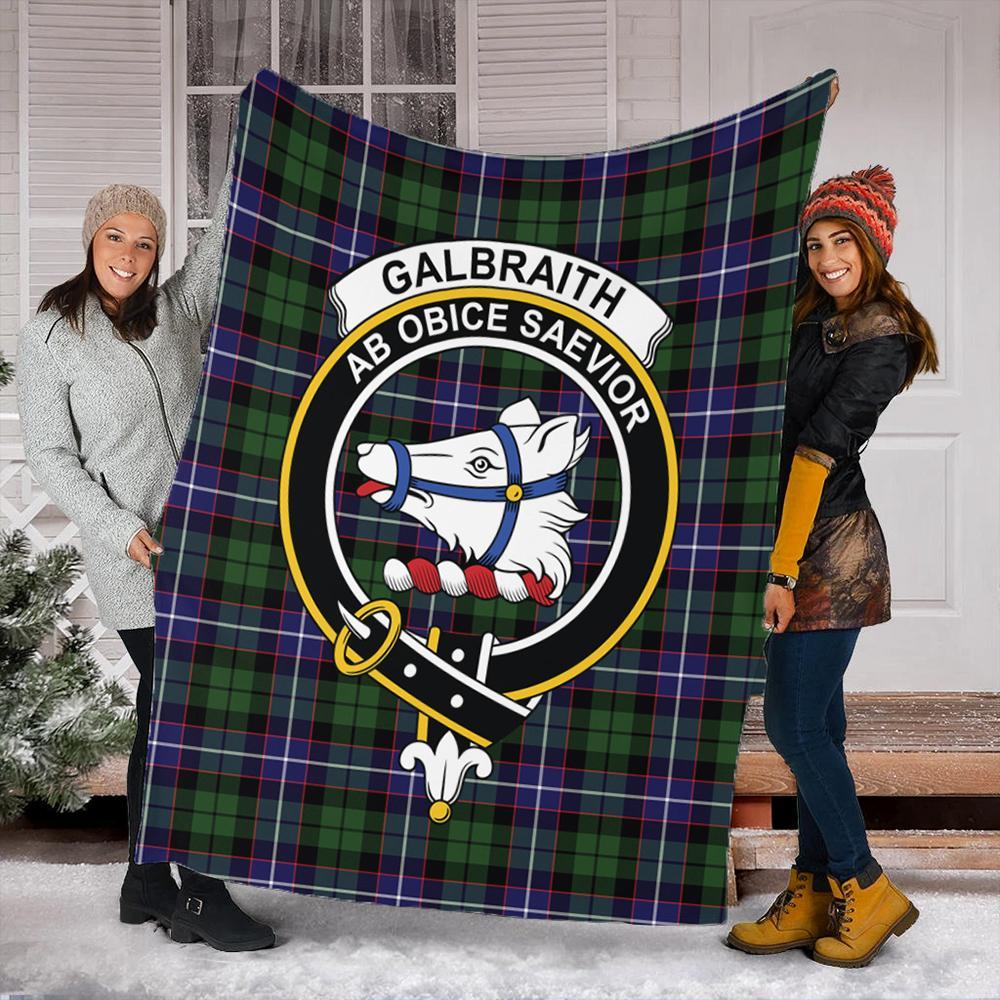 Galbraith Modern Tartan Crest Premium Blanket