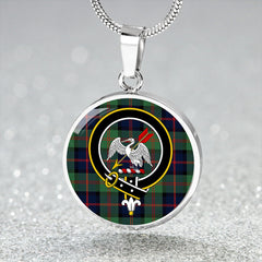 Gammell 1978 Modern Tartan Crest Circle Necklace