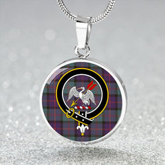 Gammell 1978 Weathered Tartan Crest Circle Necklace