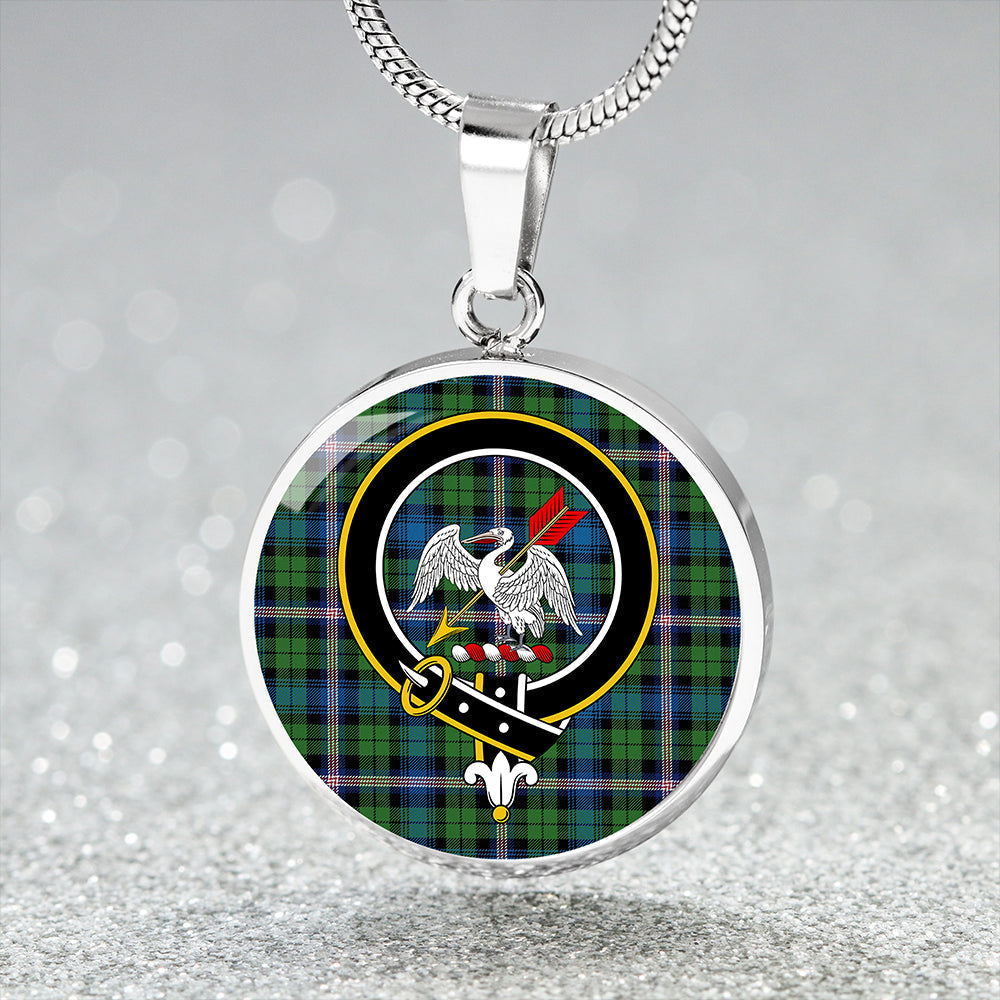 Gammell Ancient Tartan Crest Circle Necklace