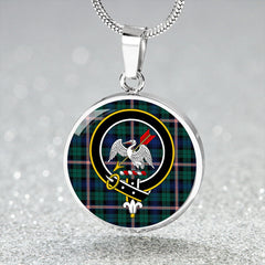 Gammell Modern Tartan Crest Circle Necklace