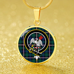 Gammell Modern Tartan Crest Circle Necklace