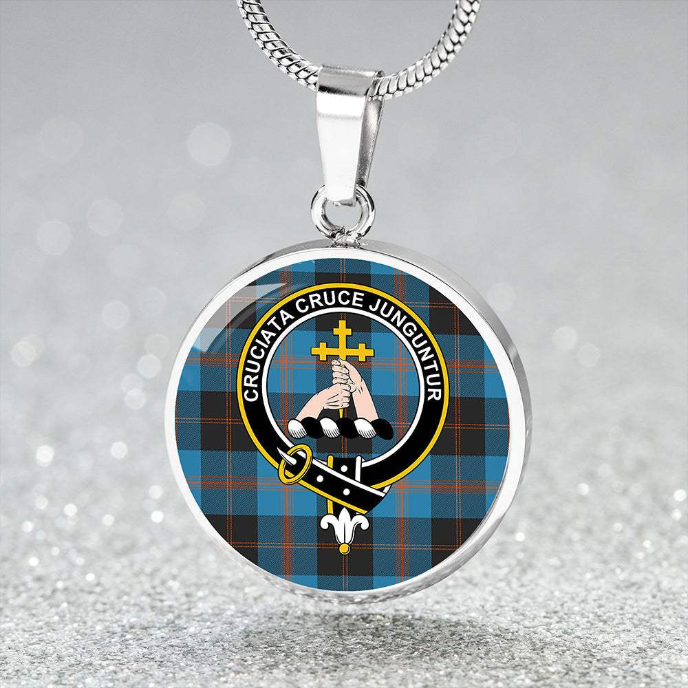 Garden Tartan Crest Circle Necklace