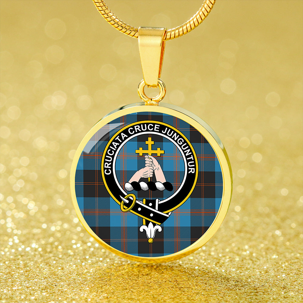 Garden Tartan Crest Circle Necklace