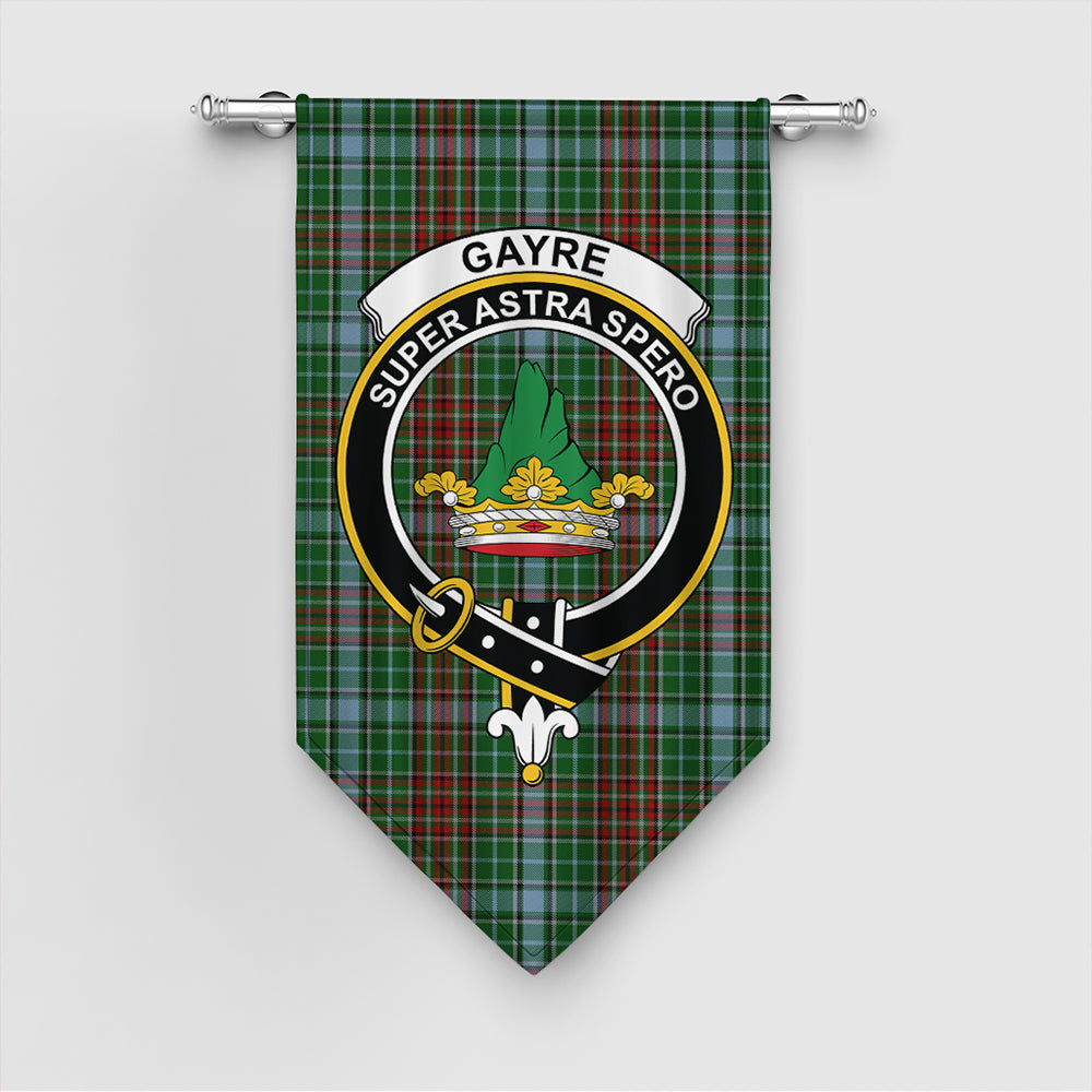 Gayre Tartan Crest Gonfalon