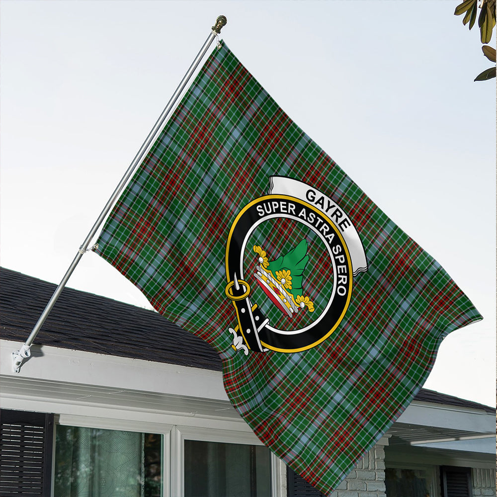 Gayre Tartan Classic Crest House Flag