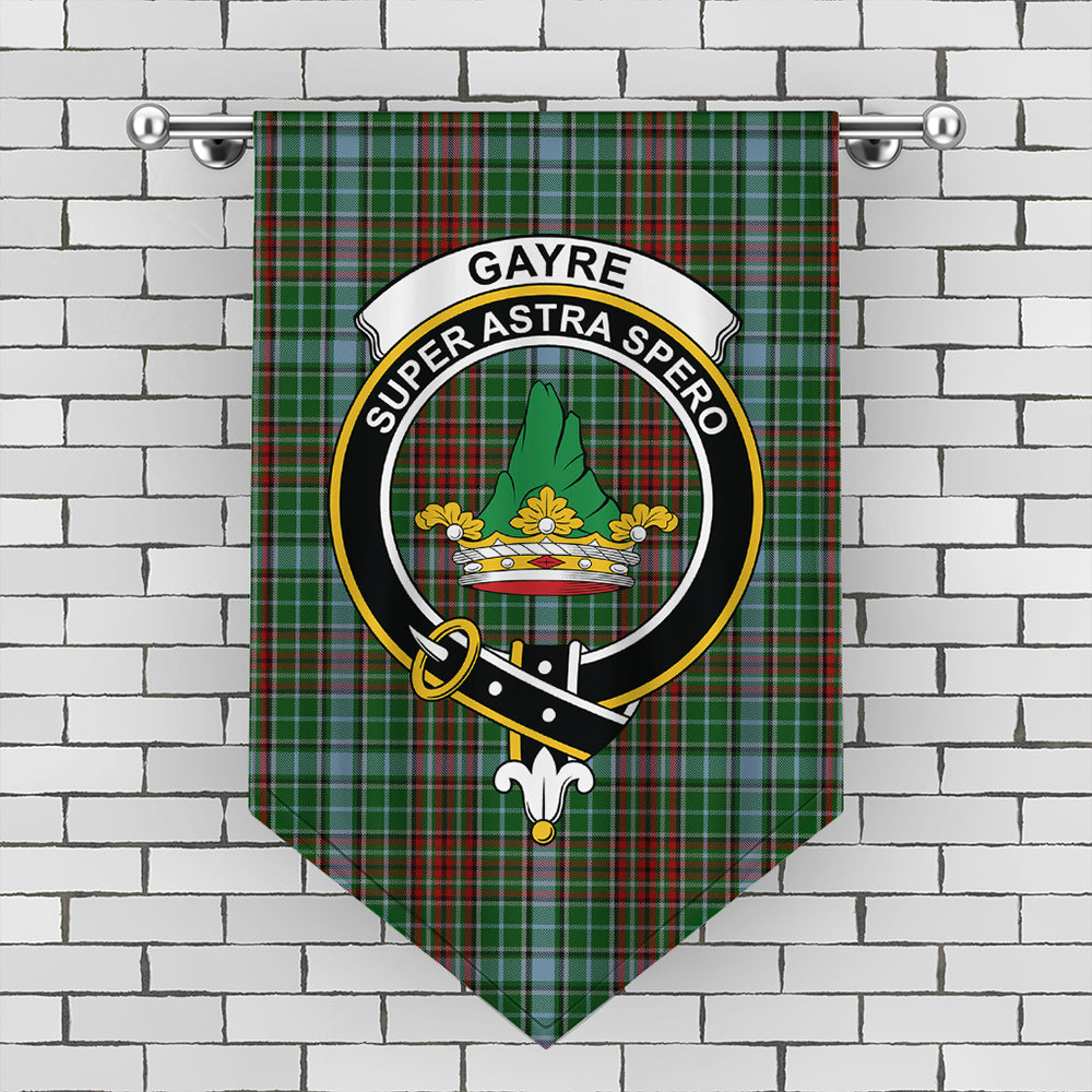 Gayre Tartan Crest Gonfalon