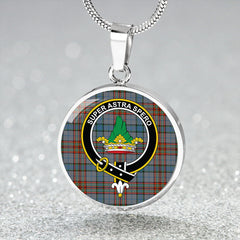 Gayre Hunting Ancient Tartan Crest Circle Necklace