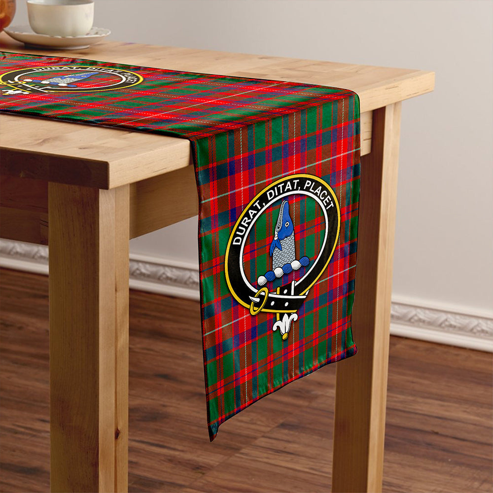 Geddes Modern Tartan Crest Table Runner