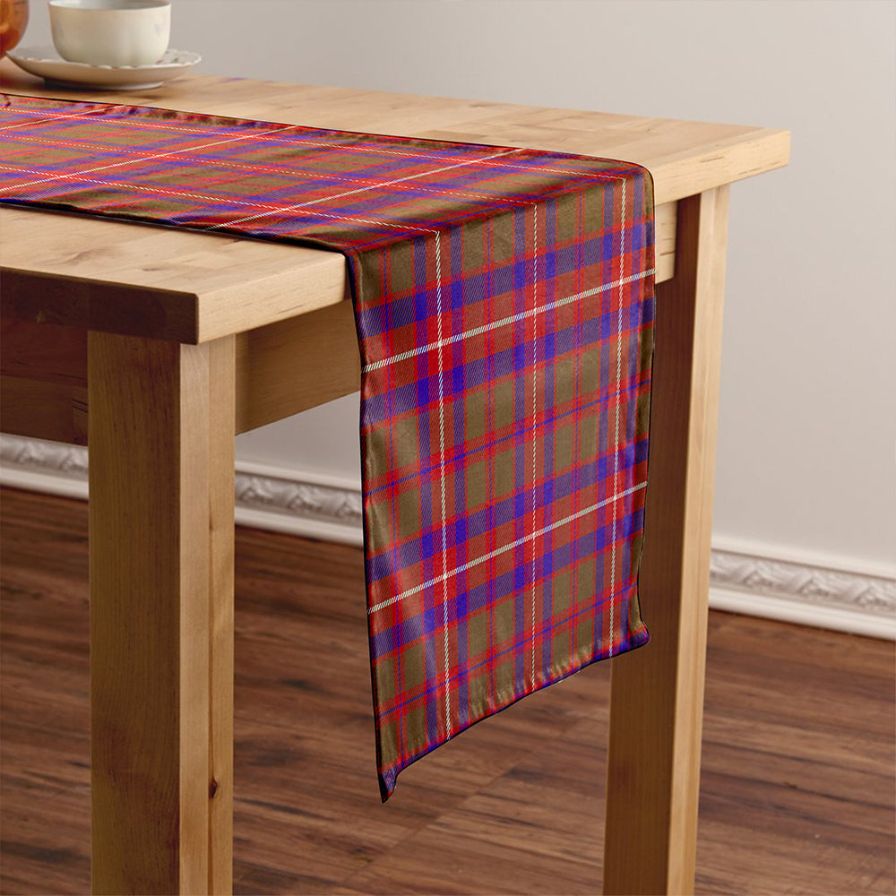 Geddes Weathered Tartan Crest Table Runner