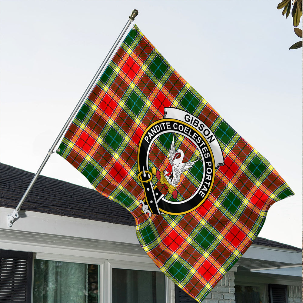 Gibbs Tartan Classic Crest House Flag