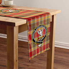 Gibson (Gibbs) Weathered Tartan Crest Table Runner