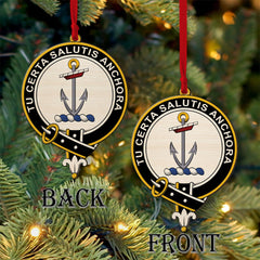 Gillespie Tartan Crest Wood Acrylic Ornament