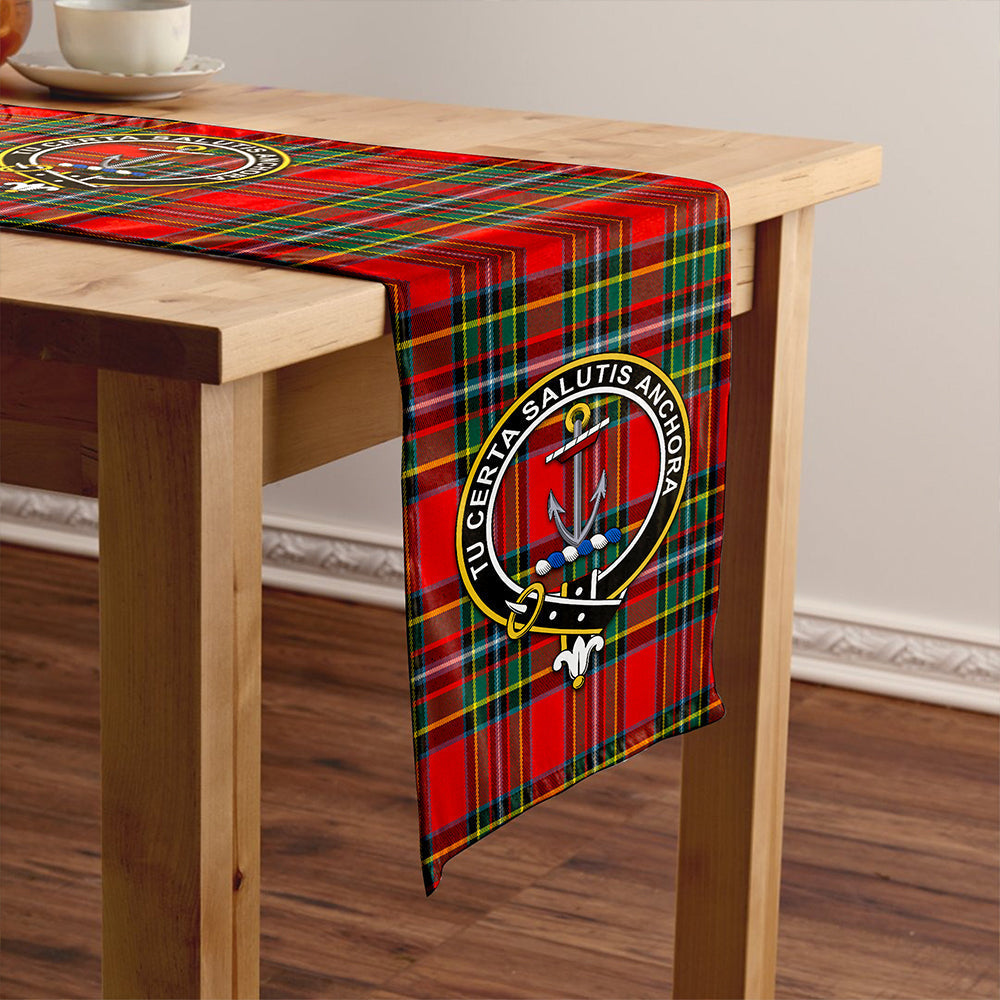 Gillespie Modern Tartan Crest Table Runner