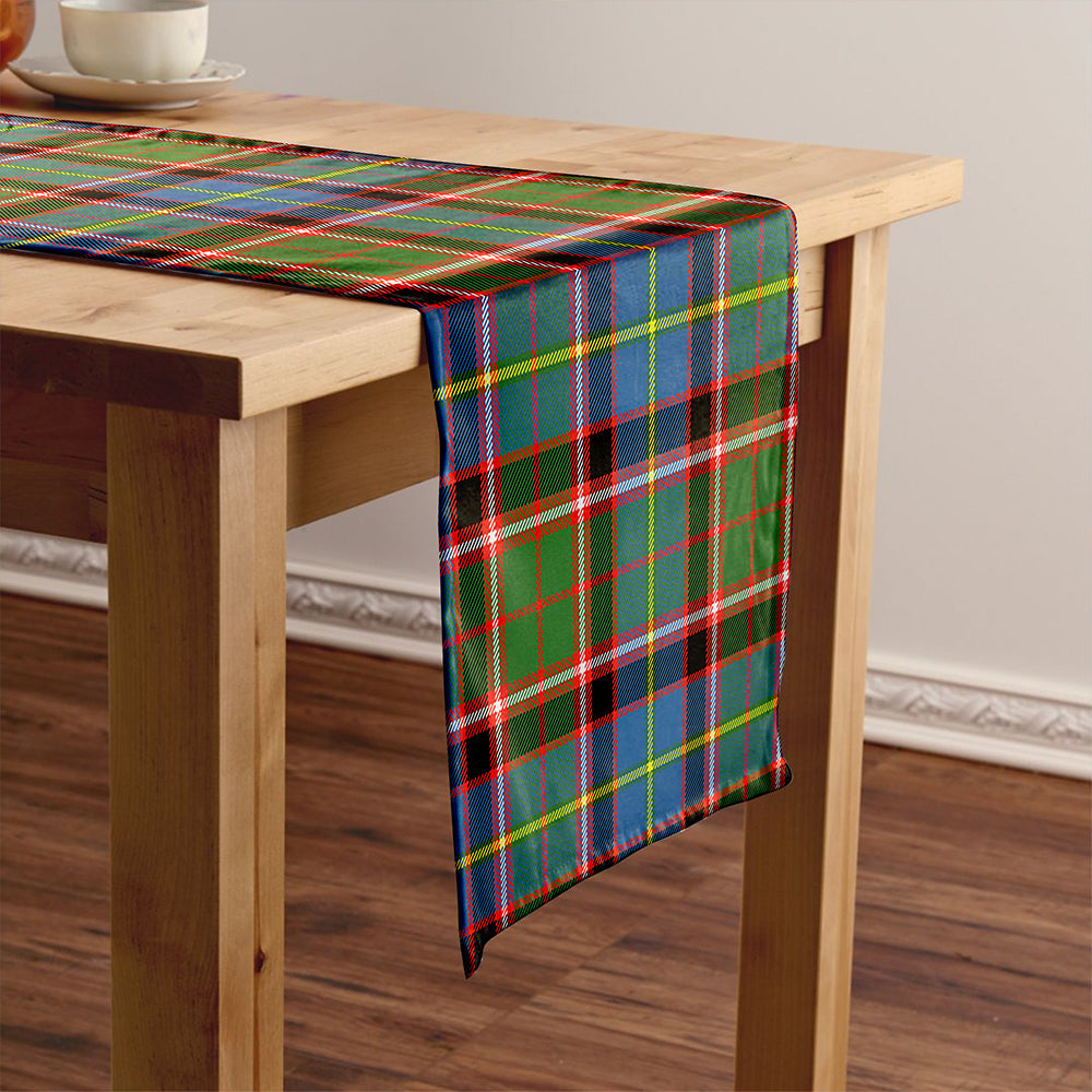 Glass Tartan Crest Table Runner