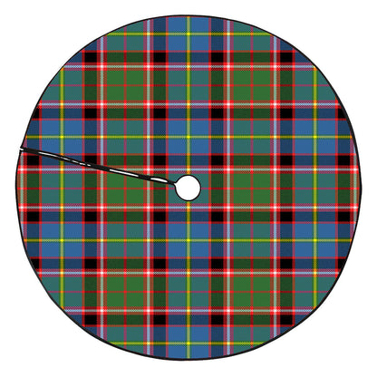 Glass Tartan Plaid Christmas Tree Skirt