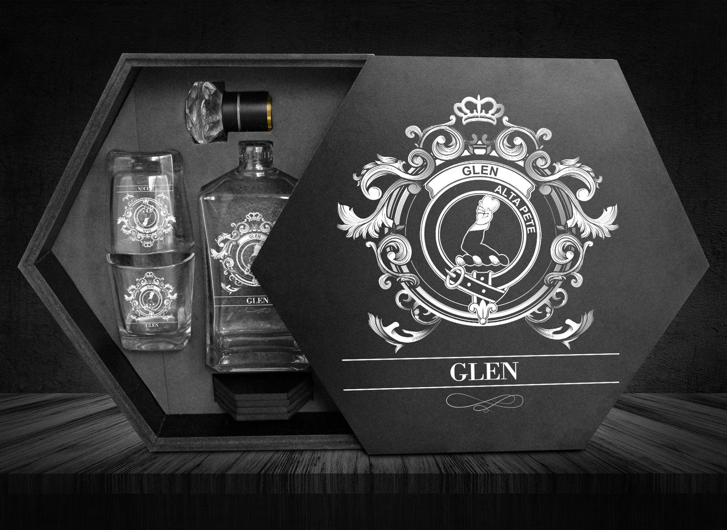 Glen Tartan Clan Decanter Set