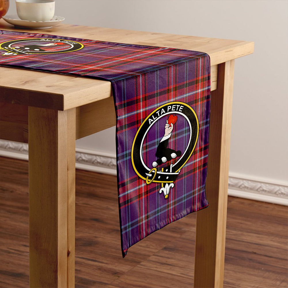 Glenn Weathered Tartan Crest Table Runner