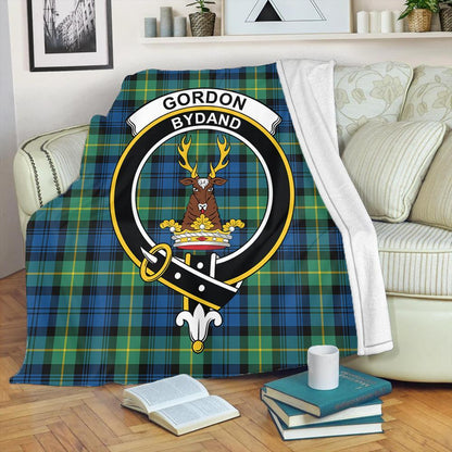 Gordon Ancient Tartan Crest Premium Blanket