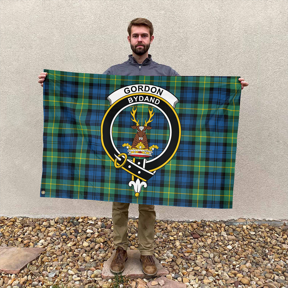 Gordon Ancient Tartan Classic Crest House Flag