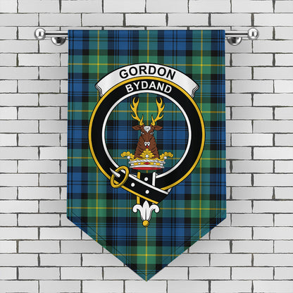 Gordon Ancient Tartan Crest Gonfalon